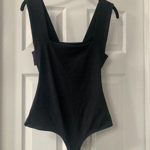 Free People Black Tank Bodysuit- (M)